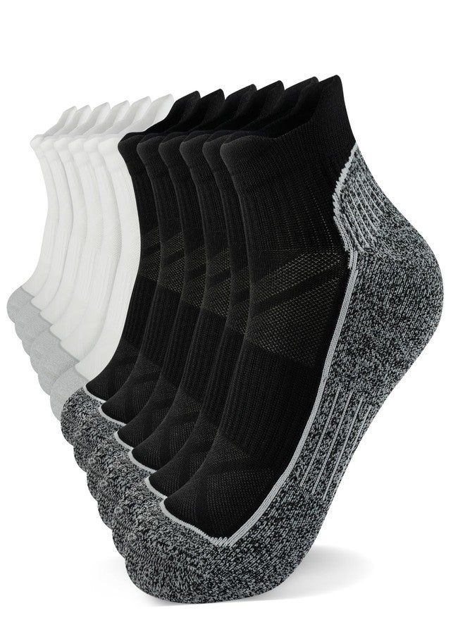 fenglaoda Compression Ankle Socks for Women & Men 6 Pairs- Low Cut Running Socks with Arch Support, Cushioned Sole & Heel Tab - Image 1